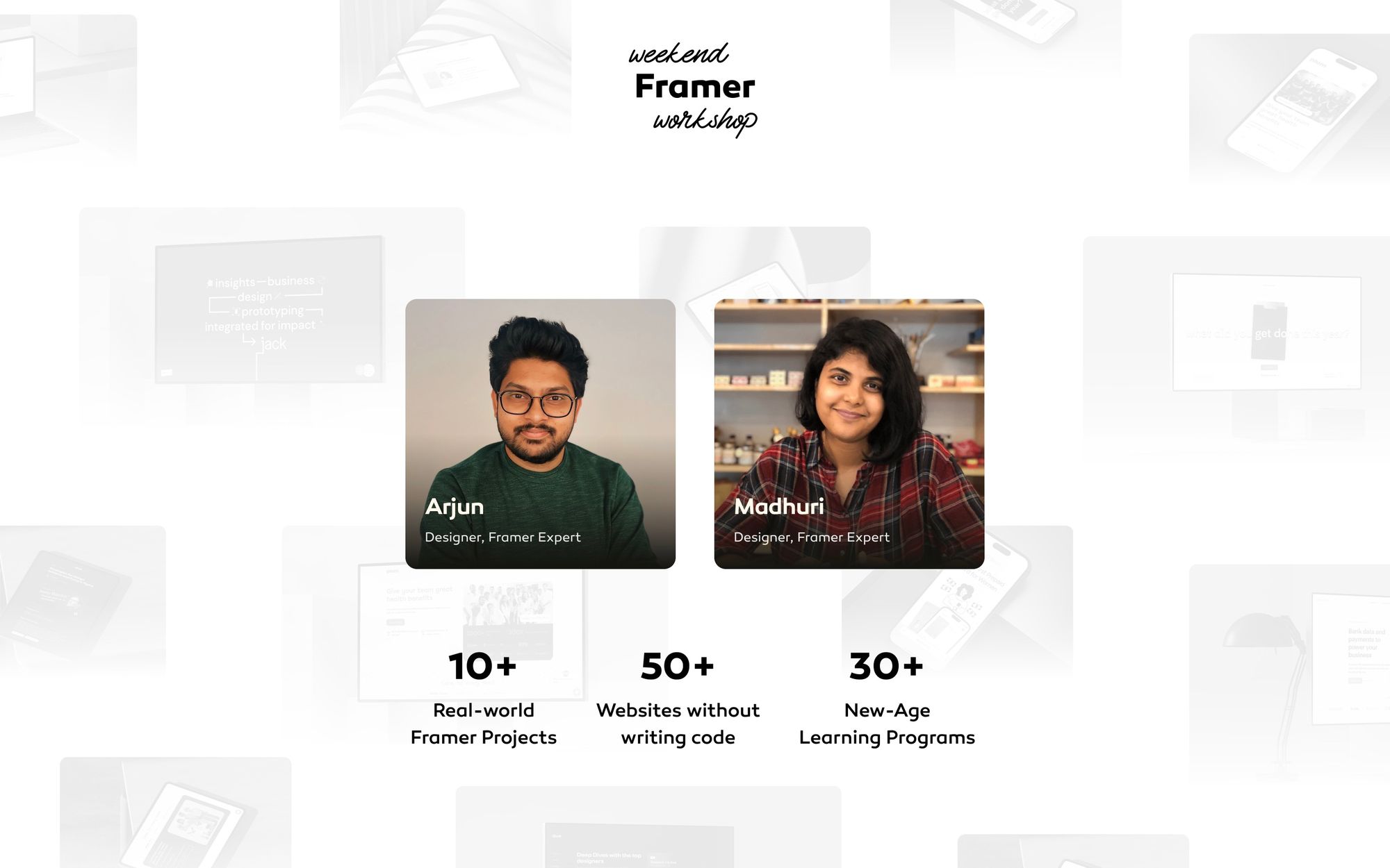 Introducing: The Weekend Framer Workshop