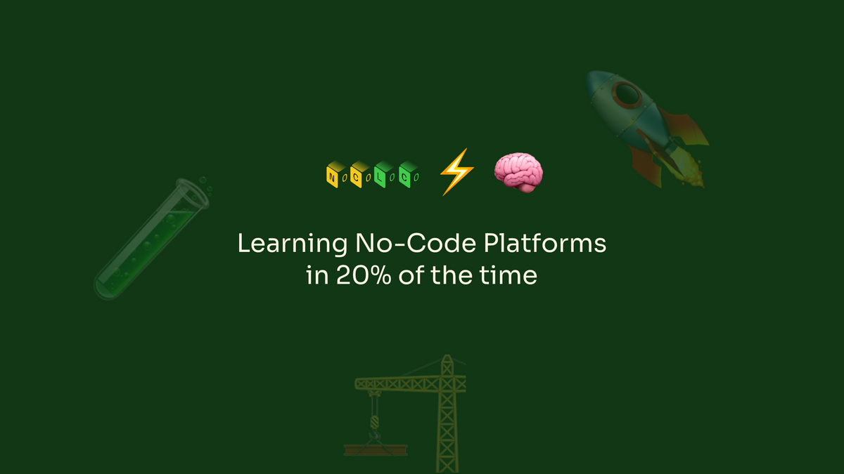 How to Apply the Pareto Principle to Learning Any No-Code Platform.