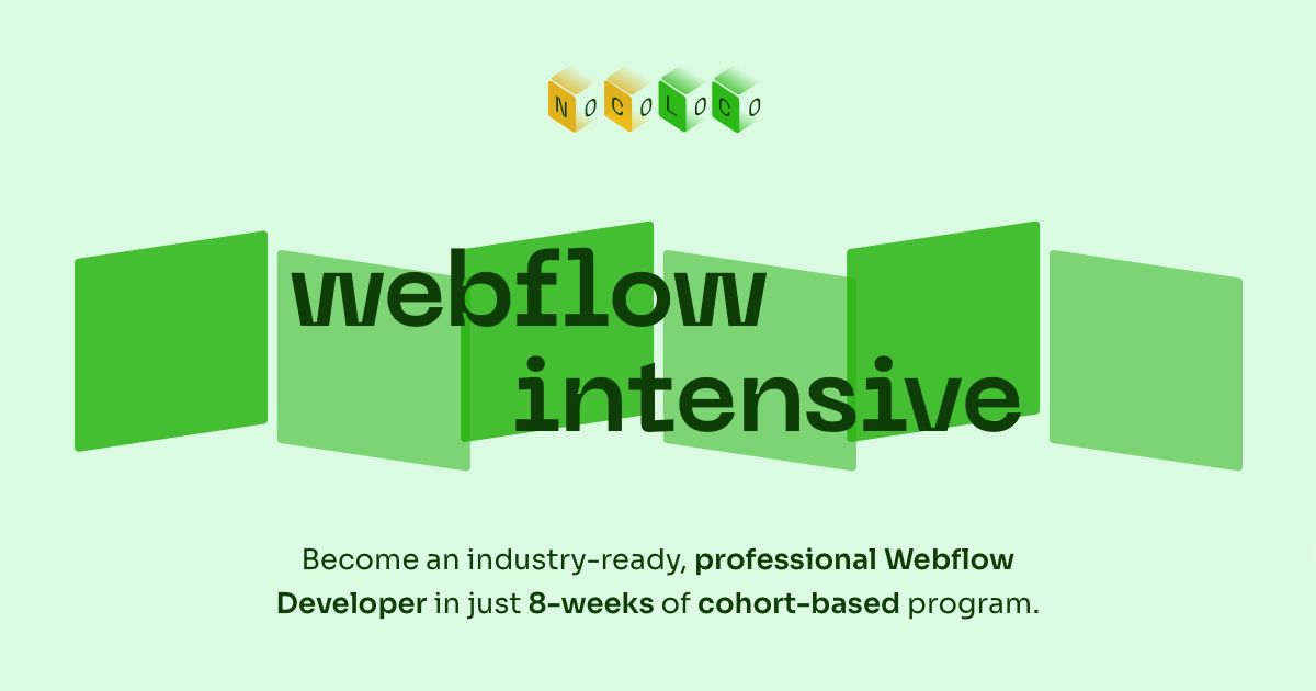 Introducing: Webflow Intensive (WFI)